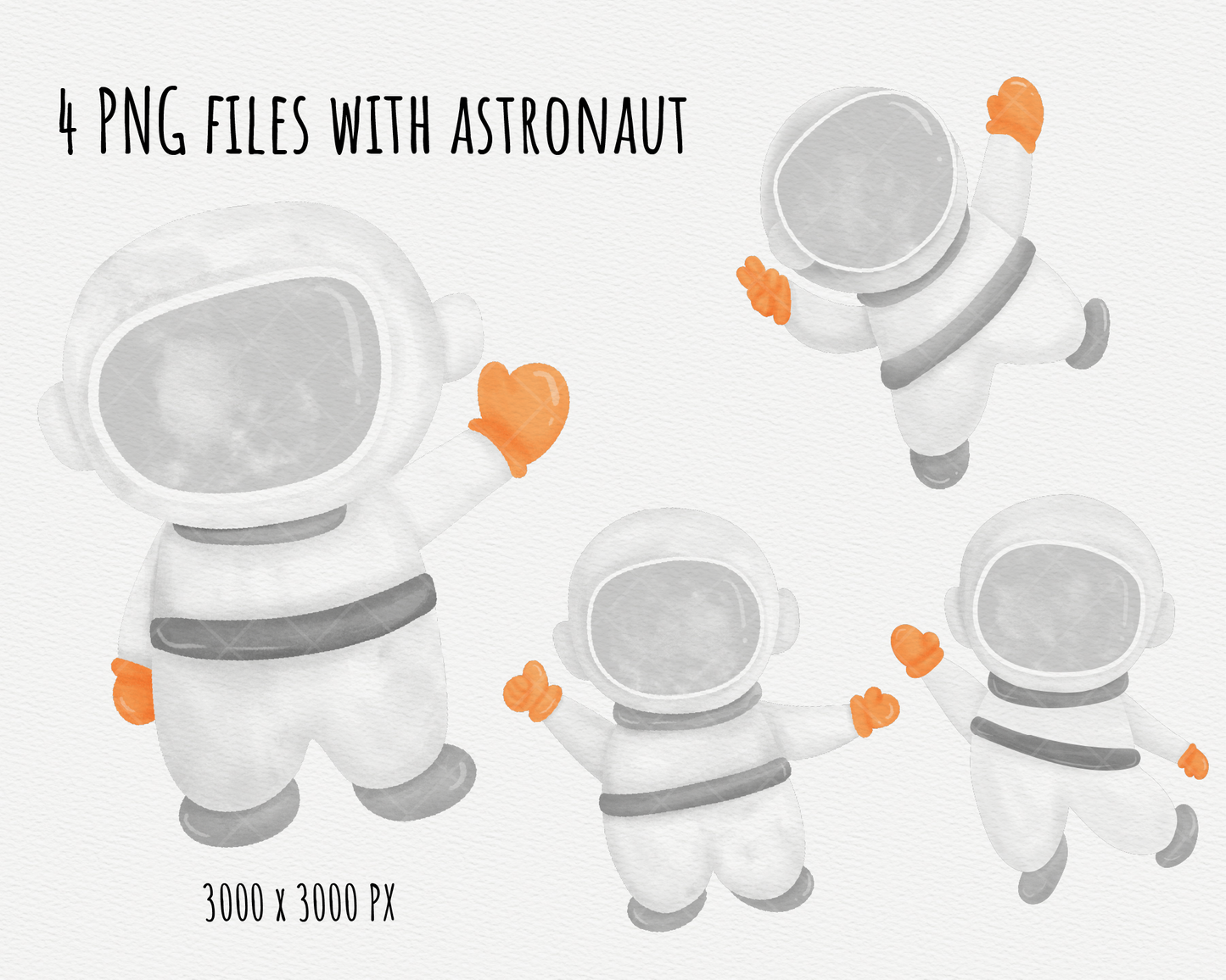 Astronaut and Space Watercolor Clipart, Space Digital Print, Instant Download.Astronaut Aero Space Clipart PNG.Outer Space Digital Download.