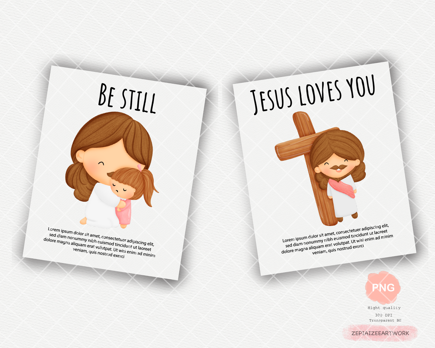 Biblical Digital Art Jesus with Children clipart.Inspiring Spiritual Illustration.