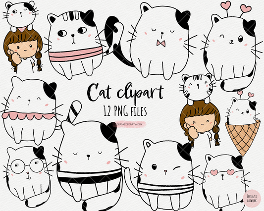 cat international day clipart.