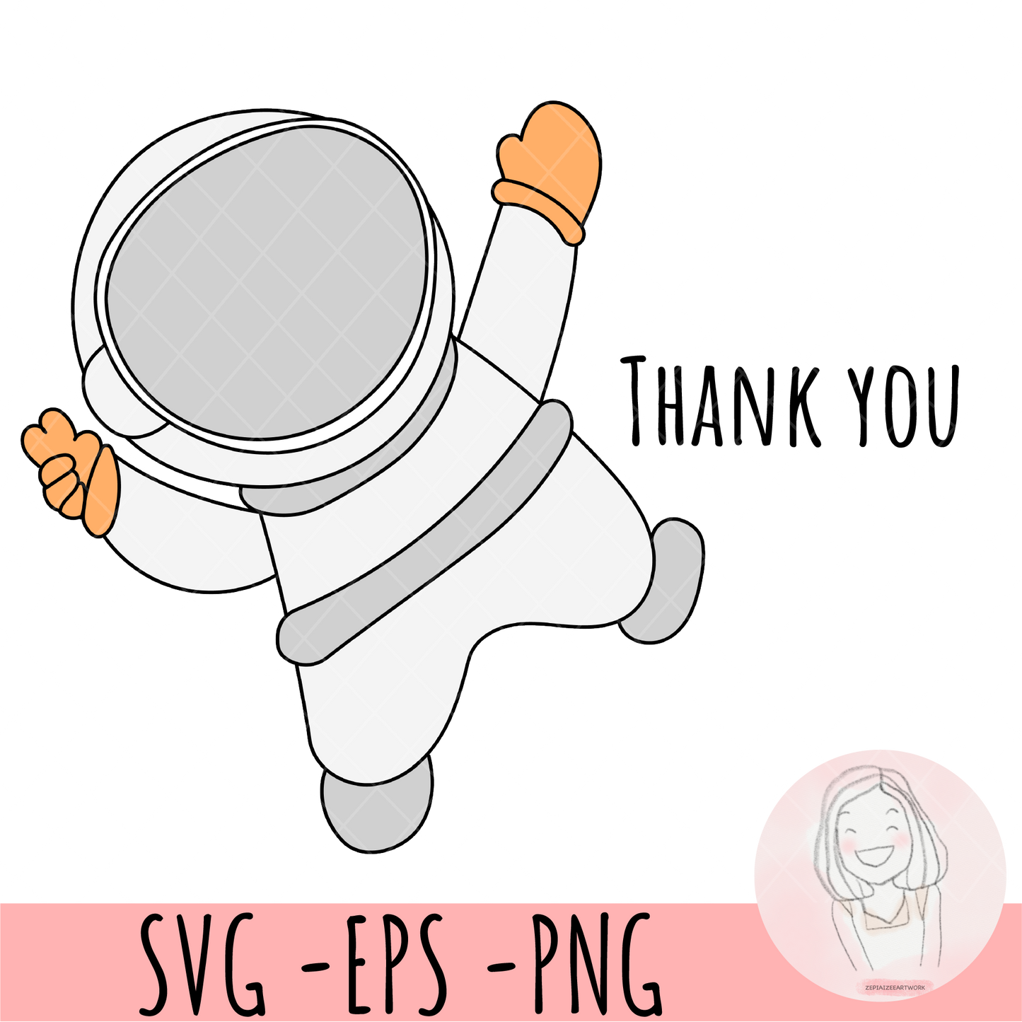 Adventurous Astronaut in Outer Space: Futuristic Sci-Fi Exploration SVG,EPS,PNG