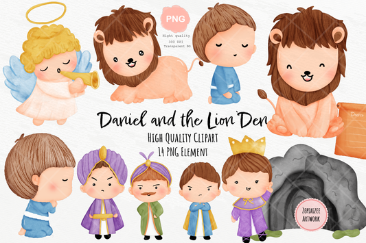 Daniel and Lion'den clipart.