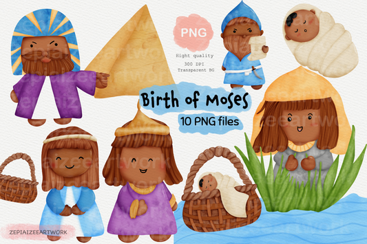 Birth of Moses Clipart,Bible Story Clipart