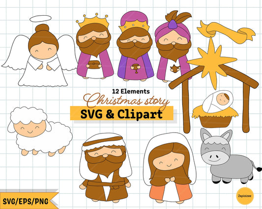 เรื่องราวคริสต์มาส Svg ภาพตัดปะ